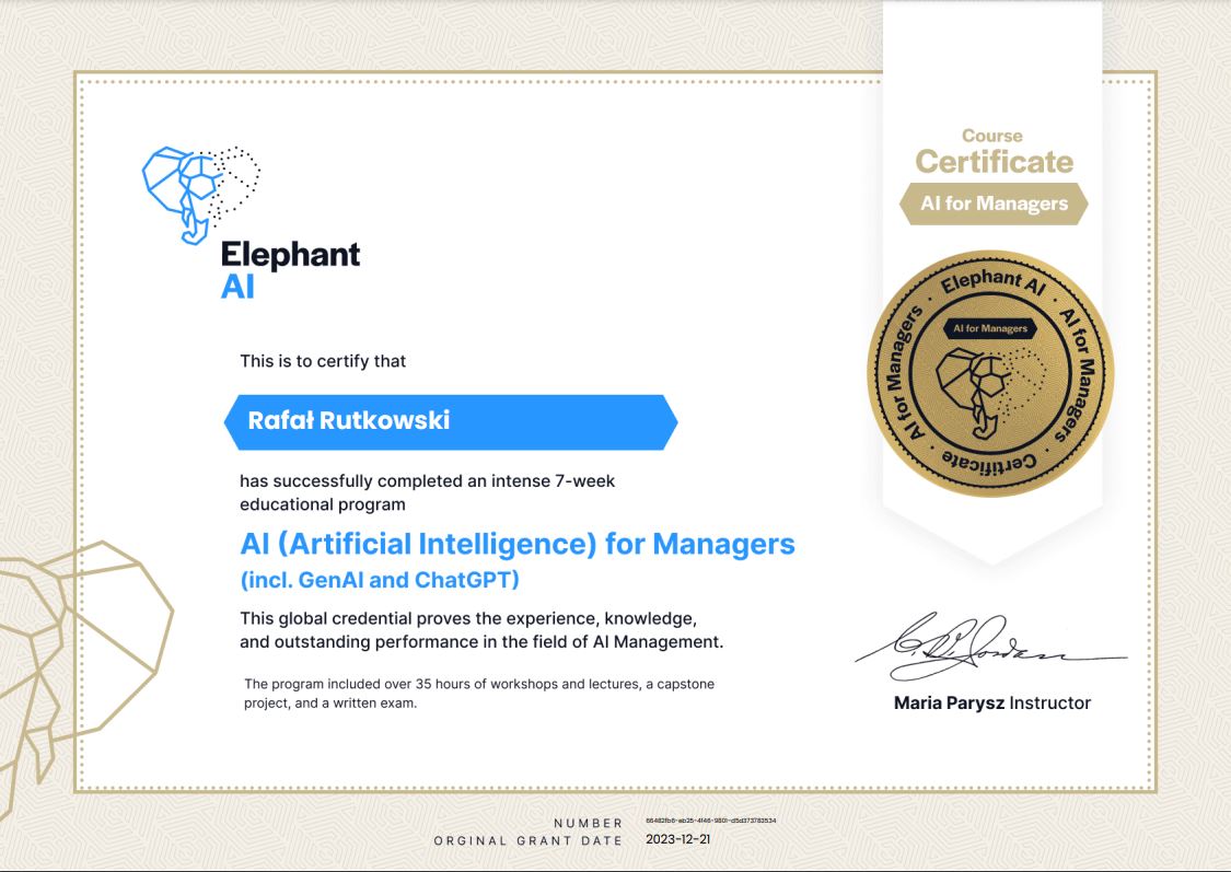 Certification Intelligence Artificielle 2023